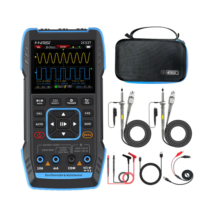 [EB000583] Oscilloscope Fnirsi 2C23T - Signal Generator Multimeter - Dual Channel 3 in 1 10MHZ*2 50MS/s