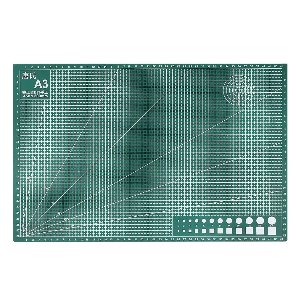 Green Cutting Mat Isolated A3