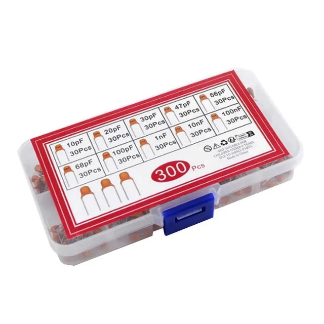[EB000123] 300pcs Ceramic capacitor 2PF-0.1UF Assorted Kit