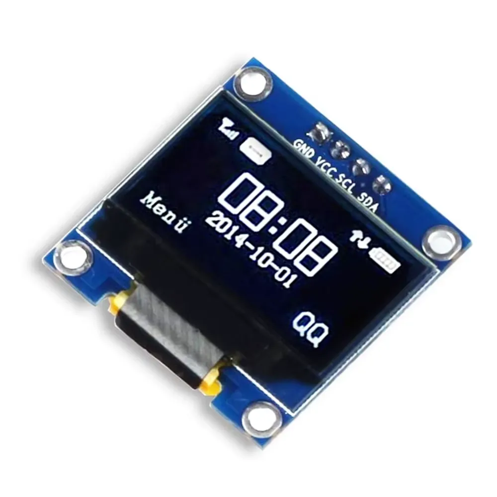 [EB000166] 0.96" Inch I2C IIC White OLED LCD Module 4pin (with GND VCC) SSD1306
