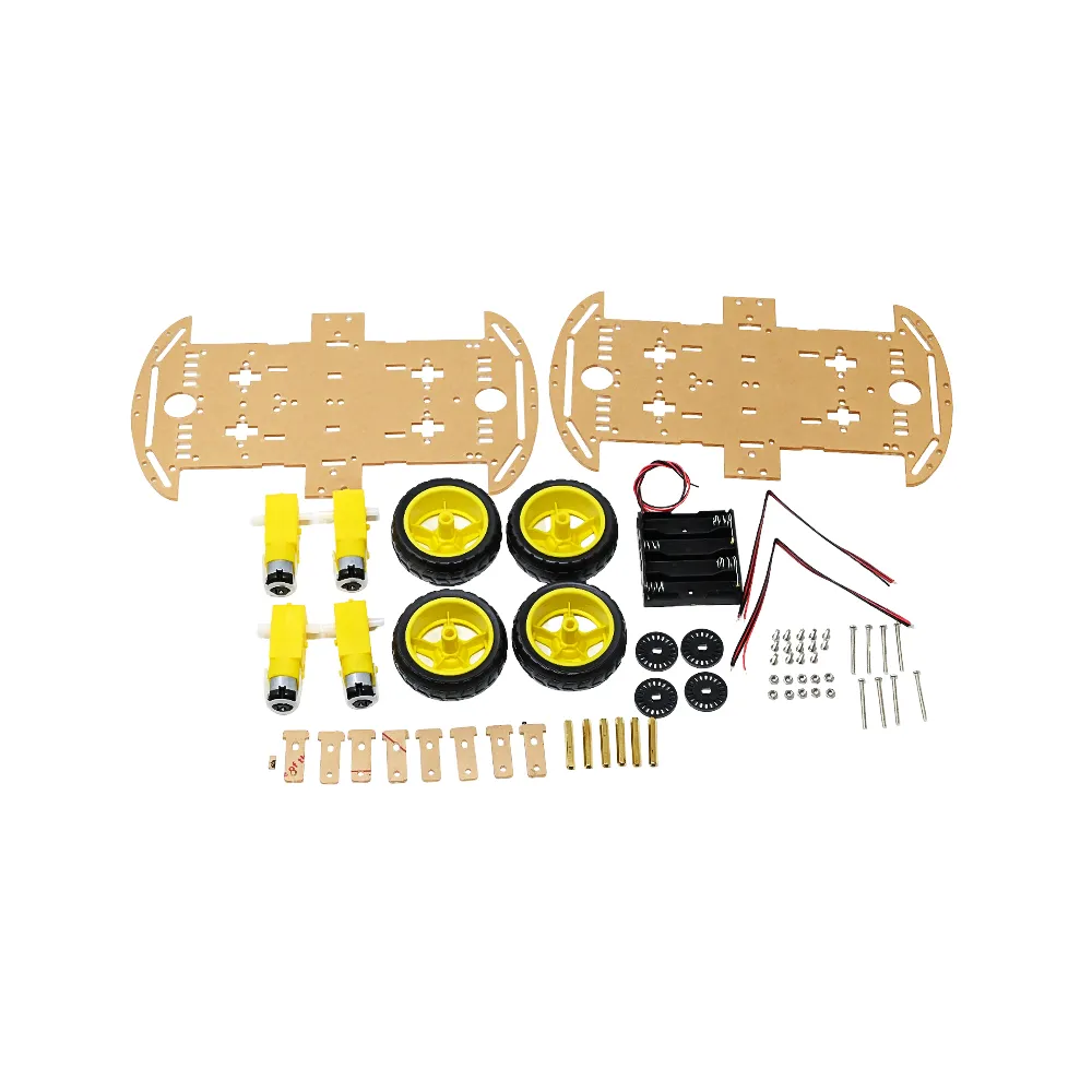 [EB000171] Longer Version of 4WD Double Layer Smart Car Chassis