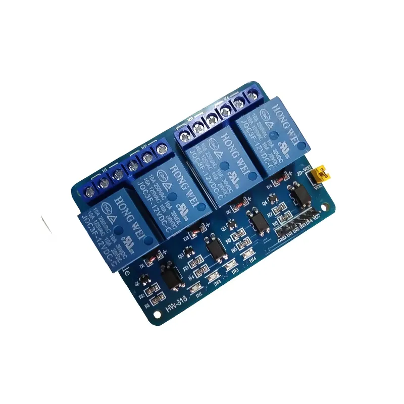 [EB000176] 4 Channel Low Level Relay Module (with light coupling) DC12V