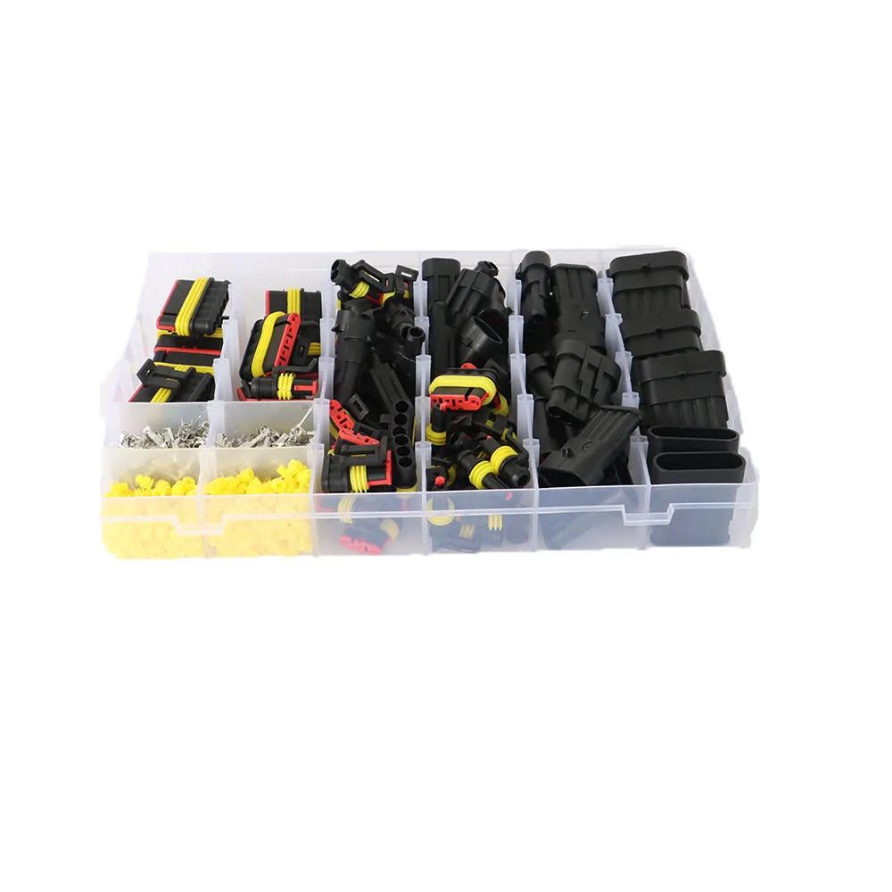[EB000251] 708 PCS WaterproofCar Electrical WireConnector Plug1/2/3/4/5/6 Pin Kit