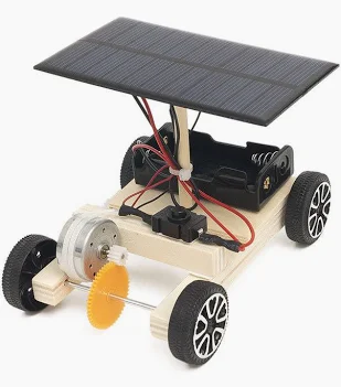 DIY Mini Solar Wooden Toy Cars Science Educational
