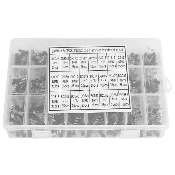[EB000218] 840PCS NPN/PNP Plug-in Triode Kit