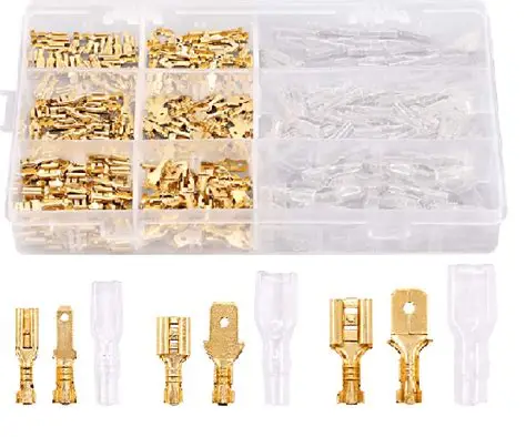 [EB000225] 900PCS 2.8/4.8/6.3MMGolden Insulated Female Wire