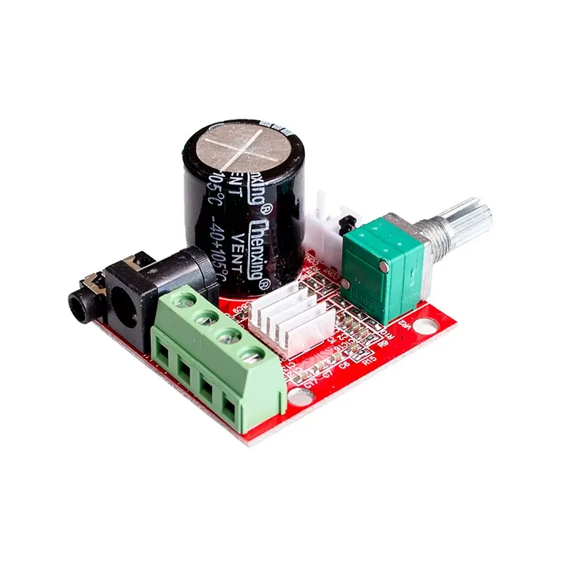 [EB000261] Red PAM8610 TDA2030 12V 2*10W Pure Class D Stereo Power Amplifier
