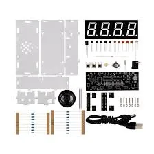 DIY White LED Electronic Microcontroller Digital Clock Time Kit