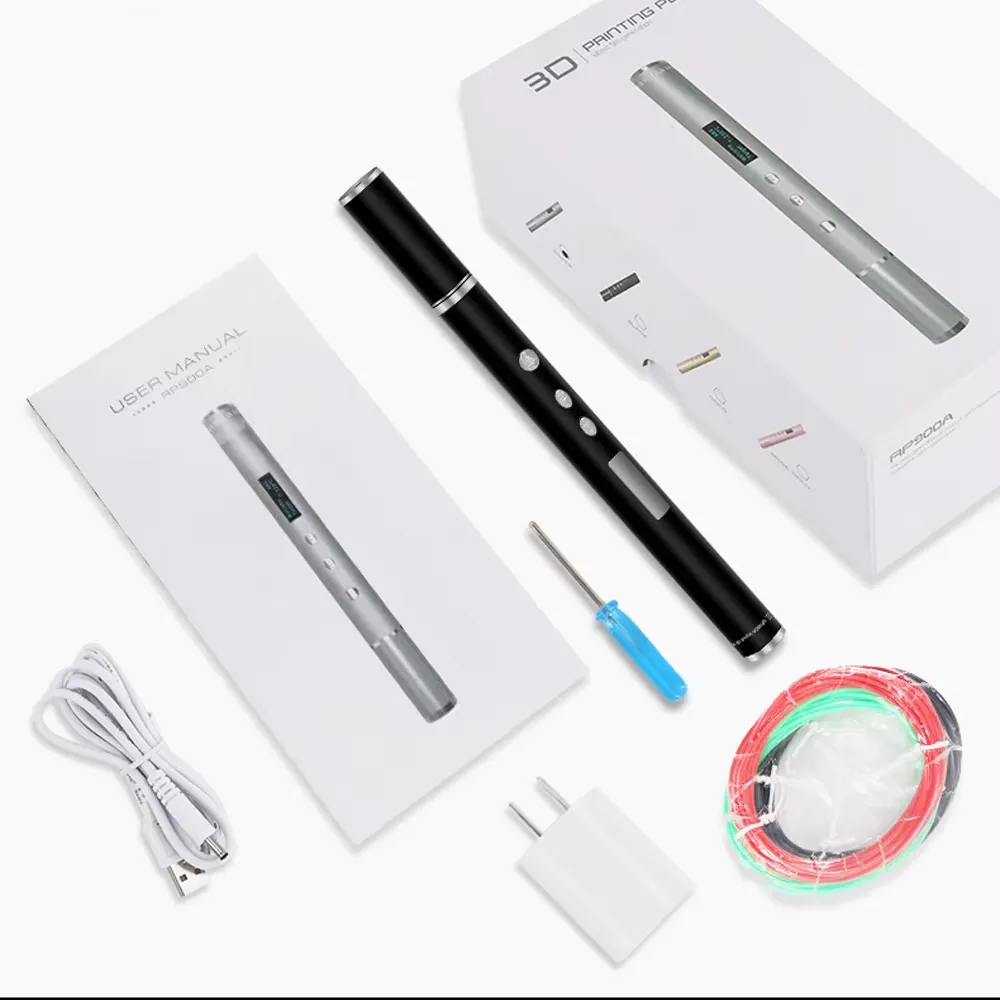 [EB000309] D7 Regular Temperature 3D Printing Pen Silver + US Plug