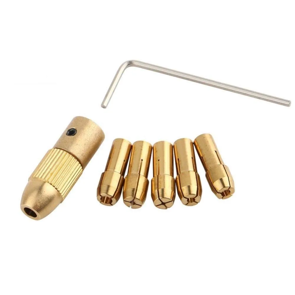 7pcs 3.17mm Mini Drill Chucks For Rotary Power Tools Dia 0.5mm/1.0mm/1.5mm/2.5mm/3.0mm