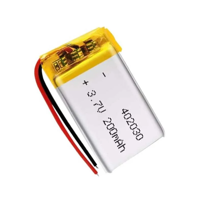 [EB000516] 402030 200MAH 3.7V Lithium Rechargeable Battery Size: 4*20*30MM