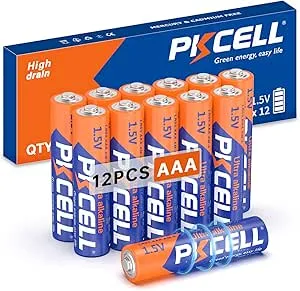 [EB000511] 12PCS PKCELL AAA 1.5V 1300MAH High Quality Alkaline Battery