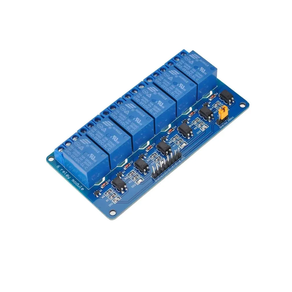 6 Channel Low Level Relay Module with light coupling 5V